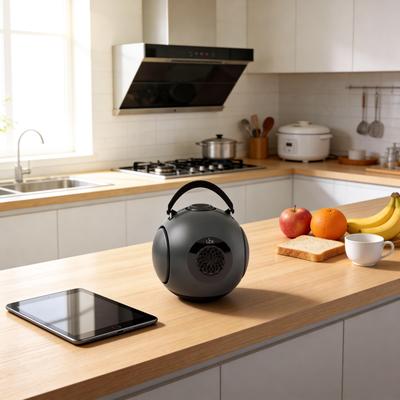 UB+ dB1 Doublebass Gris Métallisé Enceinte Bluetooth avec pied en aluminium Cuivré