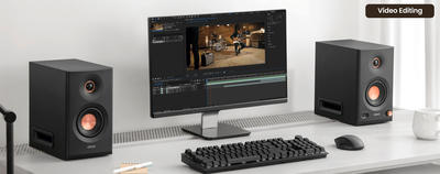 Edifier MR5 Schwarz Aktive 2.0 Regallautsprecher