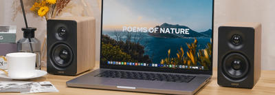 Edifier M60 Eiche Aktive 2.0 Regallautsprecher