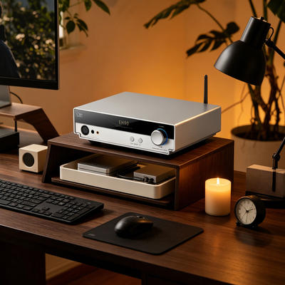 Shanling EH90 Silber Desktop DAC und Kopfhörer-Verstärker